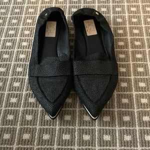 Two toned gray polka dot AGL Loafers